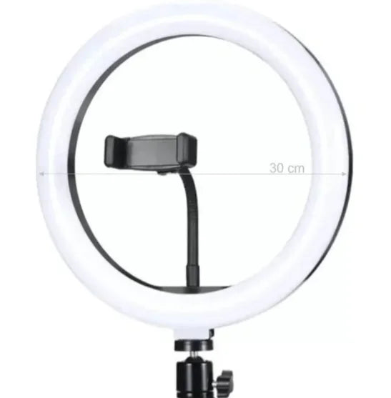 Ring Light Iluminador Anel Luz 30cm 12 Polegadas Tripé 2,1M