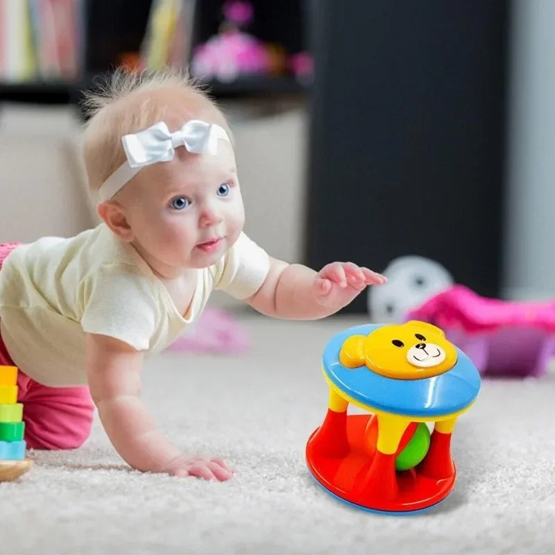 Brinquedos para bebês para crianças Animal Bola Urso de duas cabeças Sinos Móbile Chocalho Infantil Desenvolver Inteligência